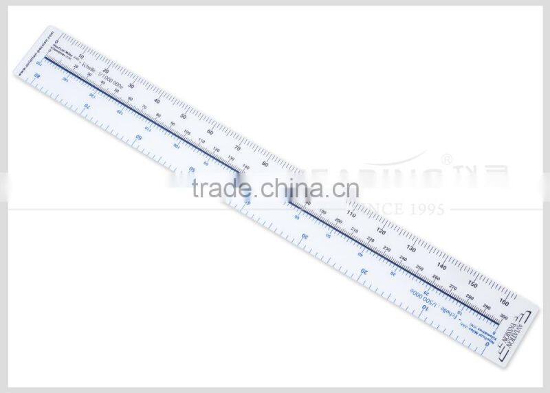 Kearing 34*320*1mm Plastic flight trainning scale rulers in for Pilot Students #KNM-4