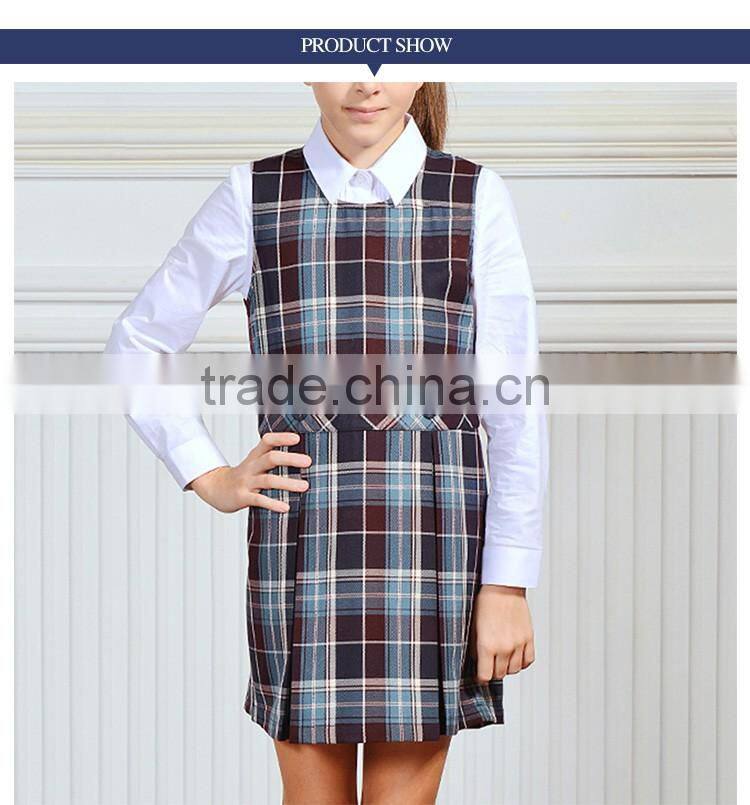 Hot Sale Classic Plaid School Uniform Dress For Girls