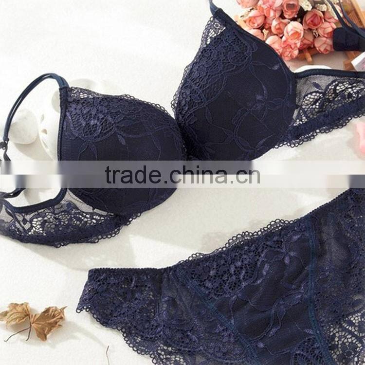 Wholesale stylish soft underwire bra and panty set