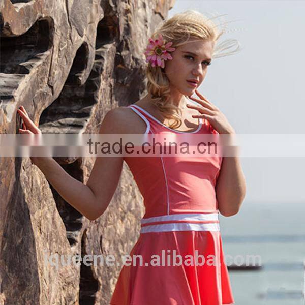 Fashion sports swimming suit waisted bodycon mini beachwear