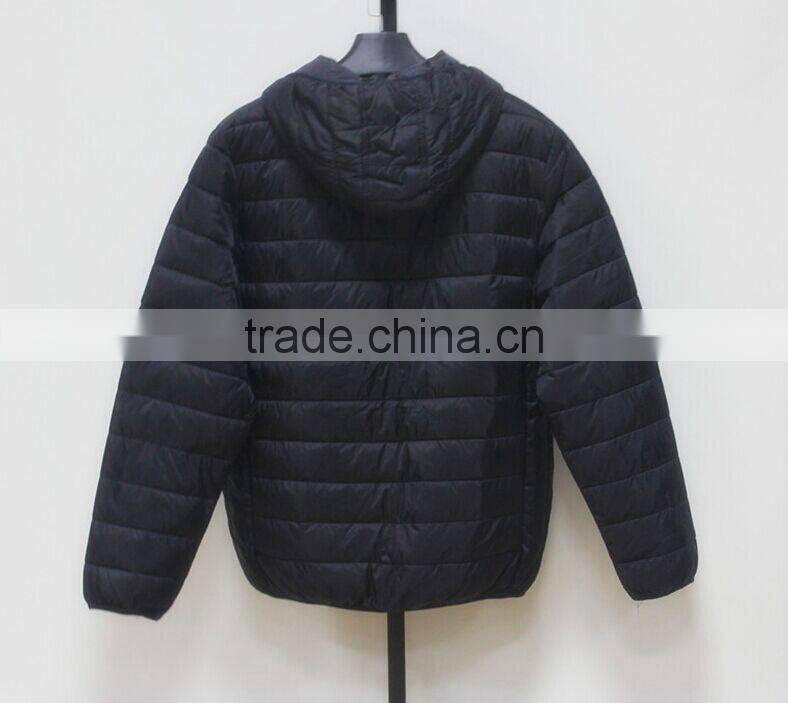 zip up nylon fabric soft hoodie new men jacket for winter