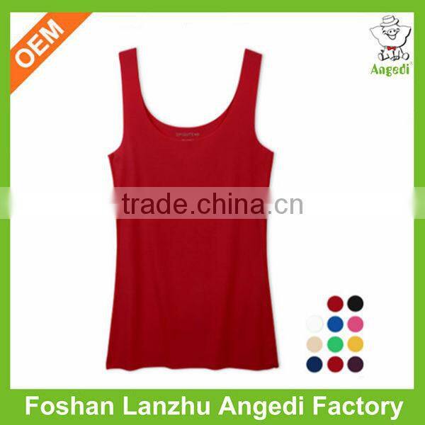 100% cotton ladies gym vest blank tank top custom made slim fit