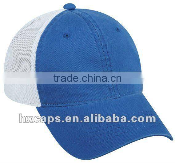 Blank two colors cotton twill mesh snapback baseball cap