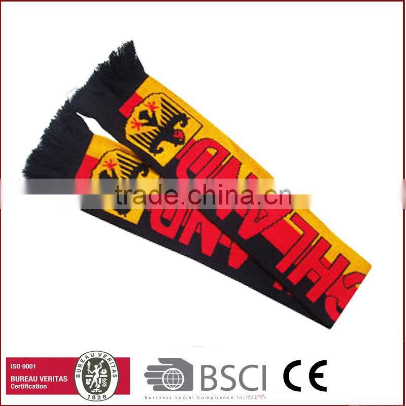 Economic Football Fan Knitted Sport Scarf Knitted sports scarf