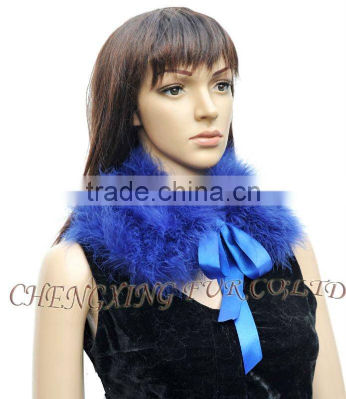 CX-A-46B Wholesale Cheap Woman Feather Turkey Fur Detachable Fur Collars