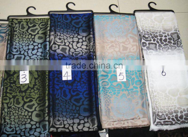 2017 Fashion new designer women jacquard paisley floral peony pashmina shawl