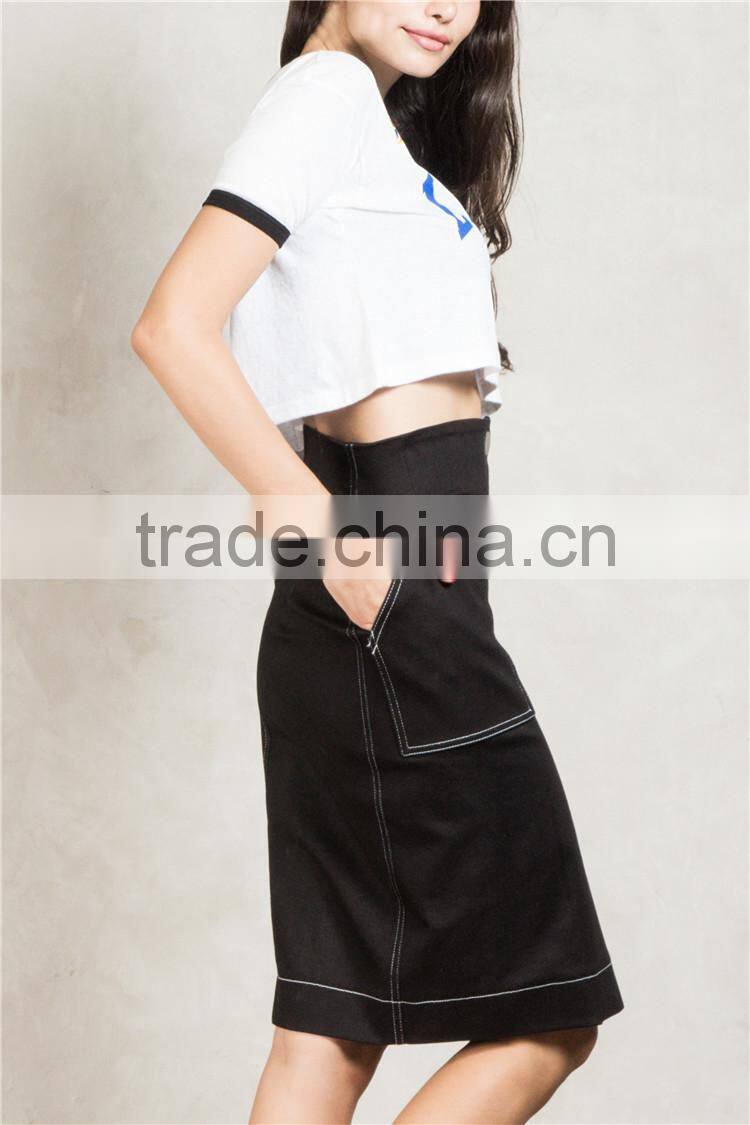 White cities crop ringer t-shirt uk flag t shirt