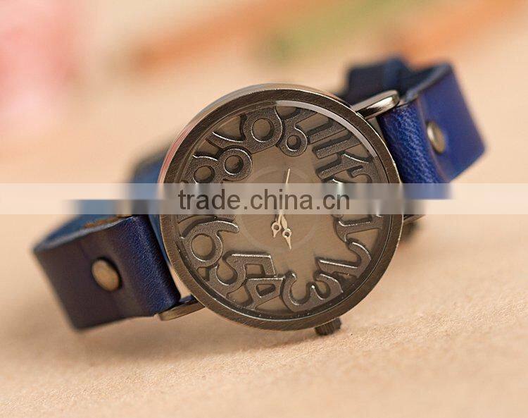 2015 new Vintage watches for Women Men leather bracelet quartz watch Top Quality Woman watches Digital clock-BL020 Free shipping