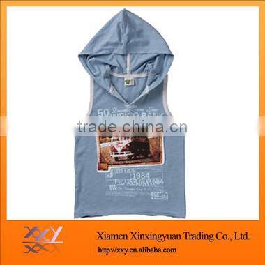 OEM Sleeveless Children Denim Jacket Vest With Hood