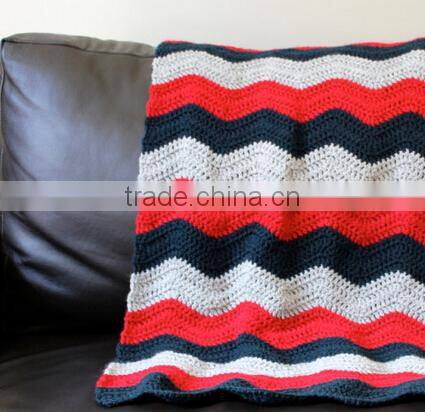 2017 high quality soft hand crochet blanket
