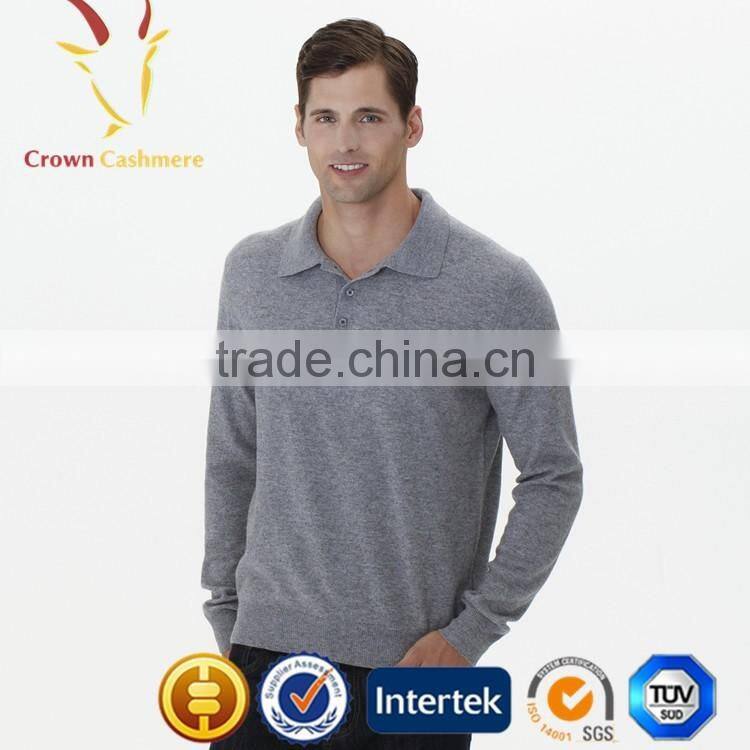 Anti-shrink Polo 100 Cashmere Sweaters for Men