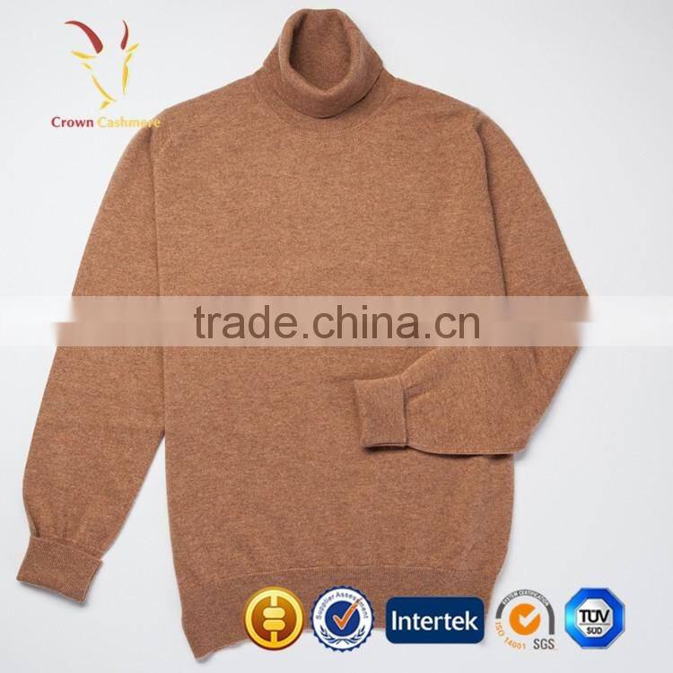 Turtle Neck Cotton Men Winter Sweater 2015
