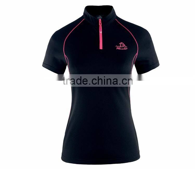 2017 Summer High Quality Women Stand Collar T-shirt