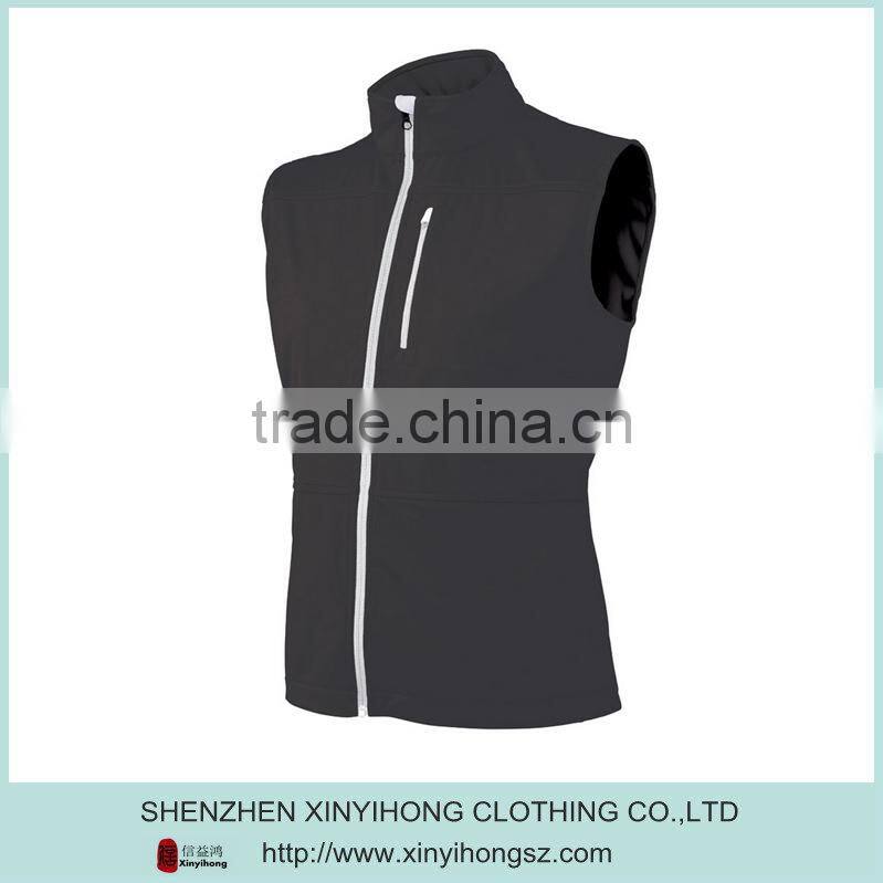 100% polyester with fleece inside ladies sleeveless high quality golf vest