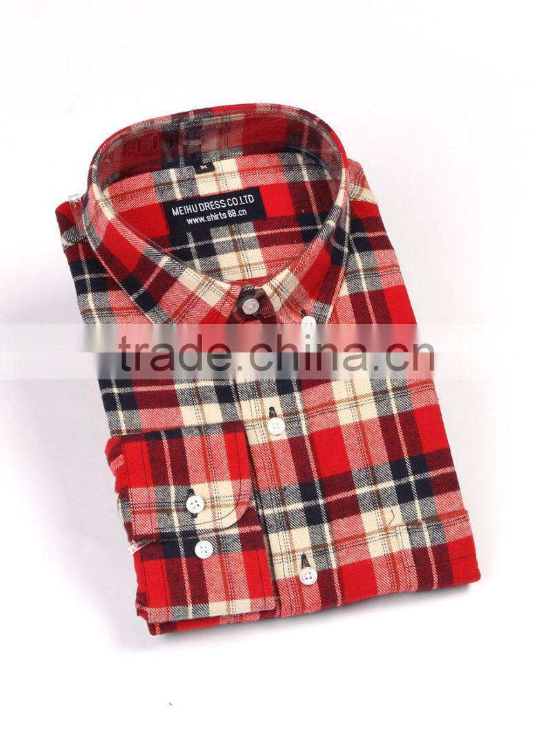 flannel shirt new design causal men shirt 100% cotton flannel plaid men shirt 2017