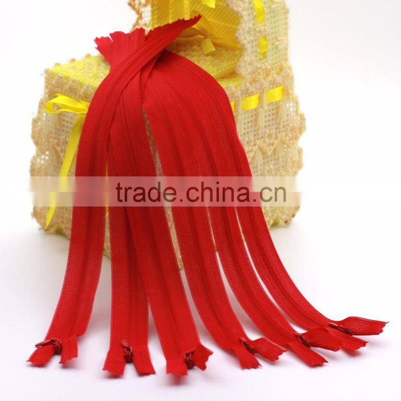 Eco-friendly Colorful 3# 30 cm Lace Tape Women Invisible Zipper