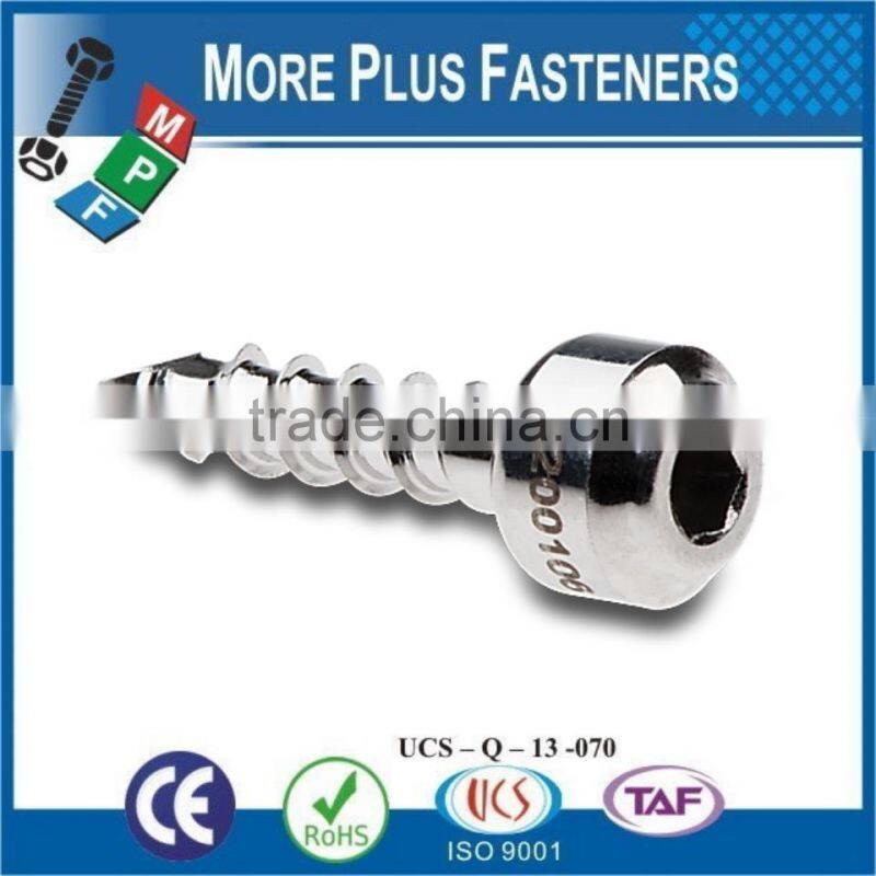 Made in Taiwan Titanium Locking Compression Temporary Threaded Special Self Tapping Screw