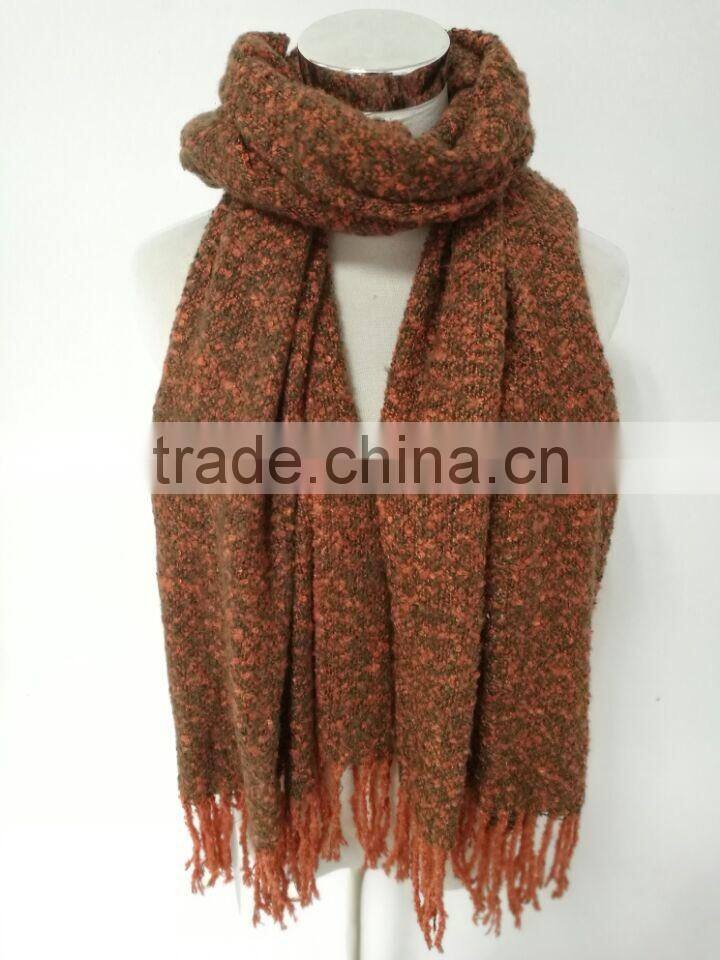 Fashion thick winter long cashmere custom blanket jersey scarf