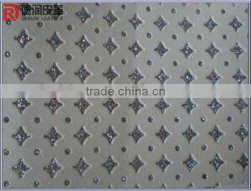 Chinese punching glitter fabric for phone case decoration