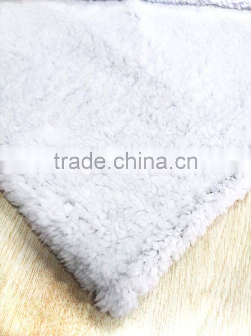 2015 new hot products soft brushed blanket with Sherpa fleece