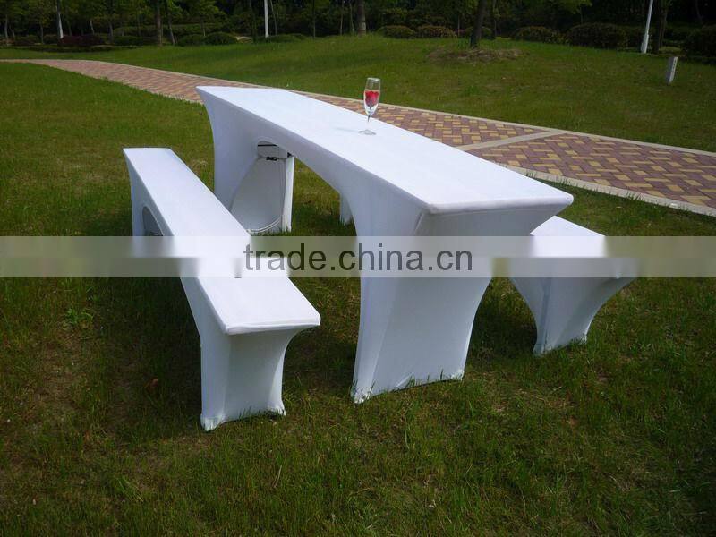 Spandex lycra beer table cover Stretch Biertischusse lycra stretch beer bench cover stretch beer garden sets