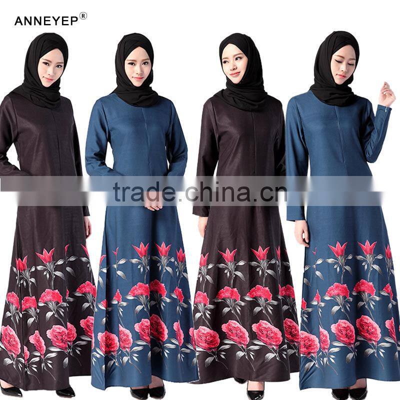 6 color chiffon muslim dress/ oyid six color muslim islamic fashionable abaya kaftan dresses/fancy dl islamic muslim dress