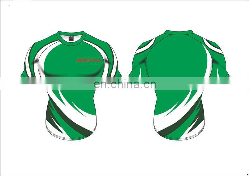 Specialized 100% polyester trendy customized rugby jersey