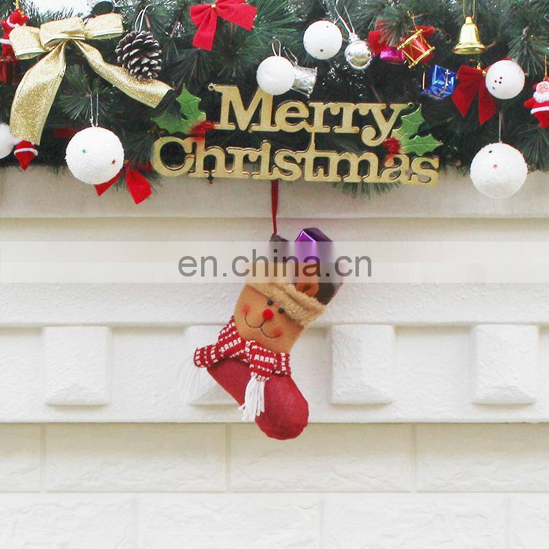 Newest Christmas Tree Decoration Party Supplies Santa Claus Snowman Elk Stocking