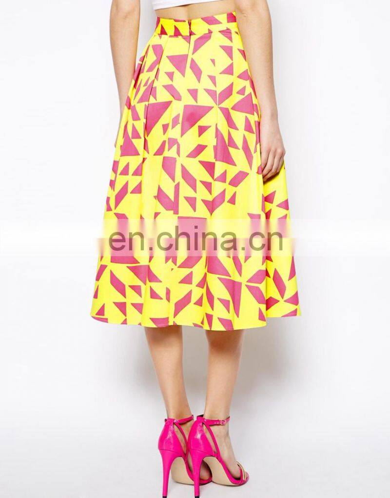 new fashion women's clothing garment apparel direct factory OEM/ODM manufacturing digital printed pictures fashionable skirts