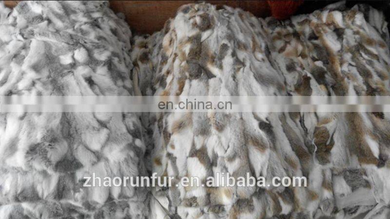 100% Real natural rabbit fur plate