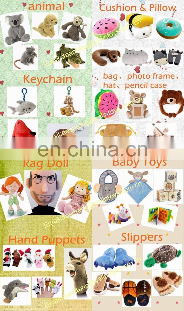 2016 OEM design stuffed plush white fox with big eyes