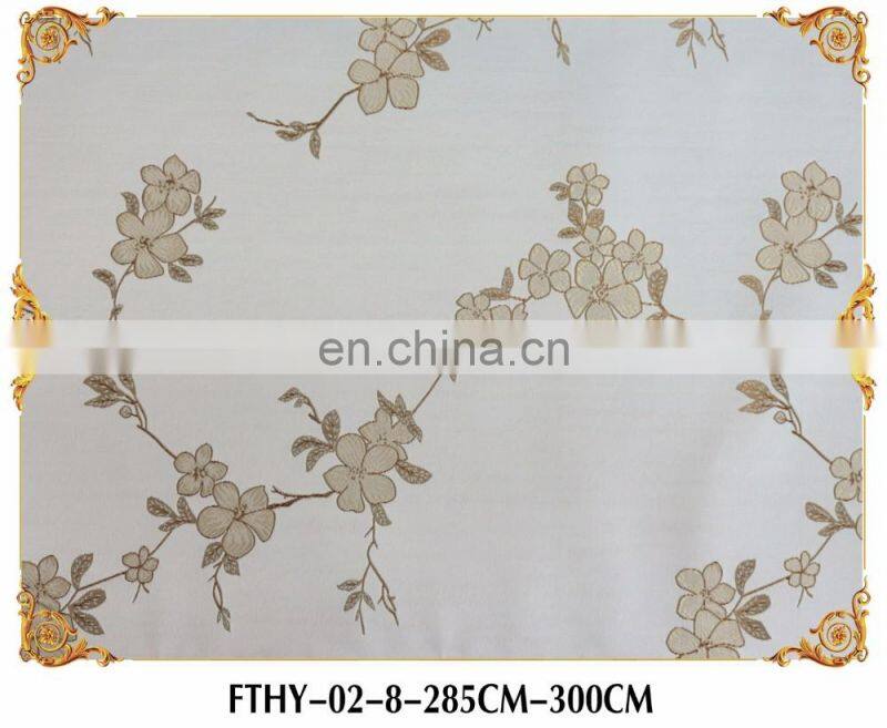 Feitex Green 3d Wall paper ,Textiles Wall Material ,Jacquard Fabric Wallpaper