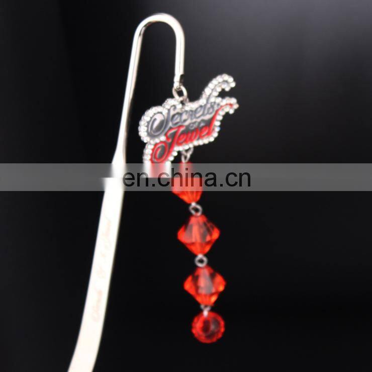 shiny jewel bookmark metal bookmark