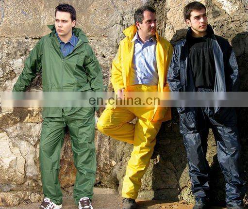 Pvc rainsuit/nylon rainsuit