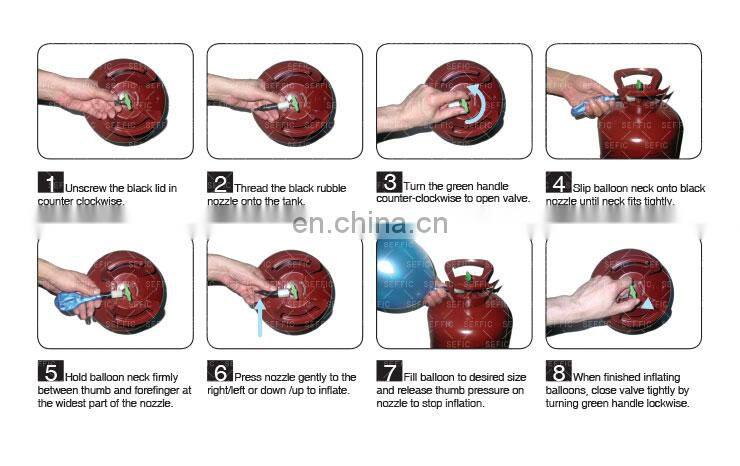 Strong Quality 4 x Disposable Helium Gas Cylinder Canister Fills 50 Balloons, Total 200 * 9"