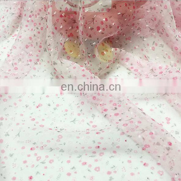 Custom Print Soft 100% Polyester Chiffon Fabric For Dress