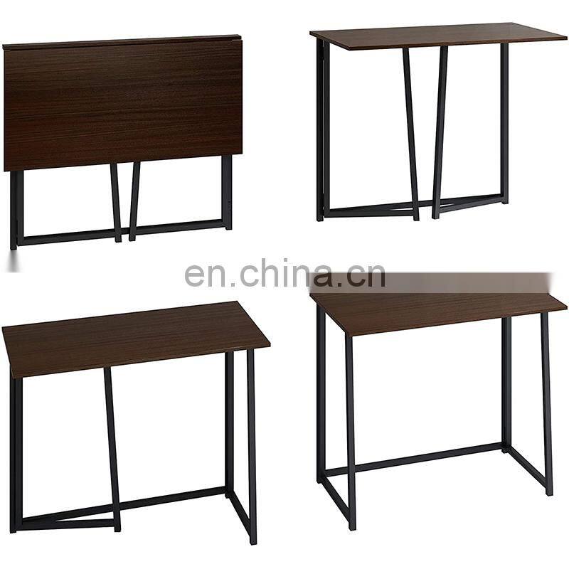 Folding No-Assembly Small Computer Desk Home Office Desk Foldable Table Study Writing Desk Workstation for Small Space