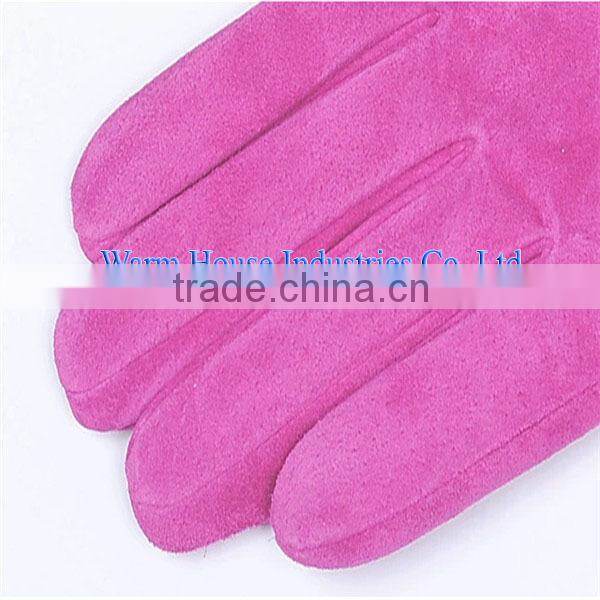 2016 Suede Ladies Thin Sexy Leather Gloves Made in China