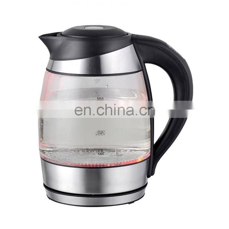 Antronic Water Kettle Electric Glass 1.7L 2200W Household Appliance Stainless Steel+plastic Free Spare Parts 2200 ATC-WK-1748 EU