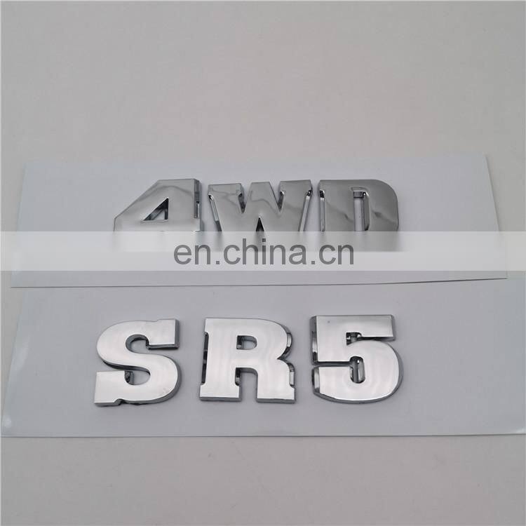 Plastic Custom 4WD SR5 Chrome Letter Car Decoration Emblem Badge Sticker