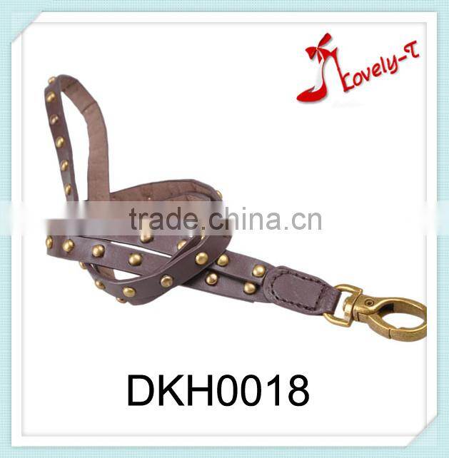 Leather key chain rope customized rivets leather key chain,leather custom key chain