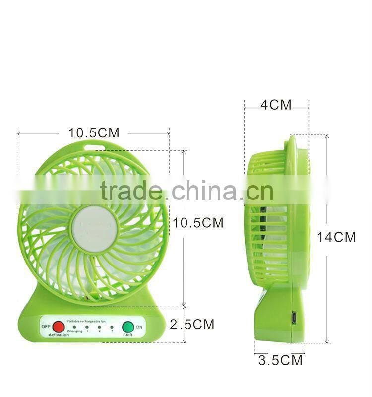 Rechargable Mini USB Fan with Customized LED Message