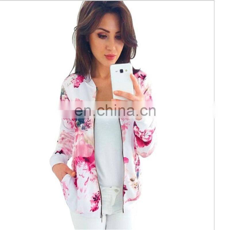 Manufacturers wholesale plus size women's spring and summer thin 3D printing long-sleeved sweater pricing jacket