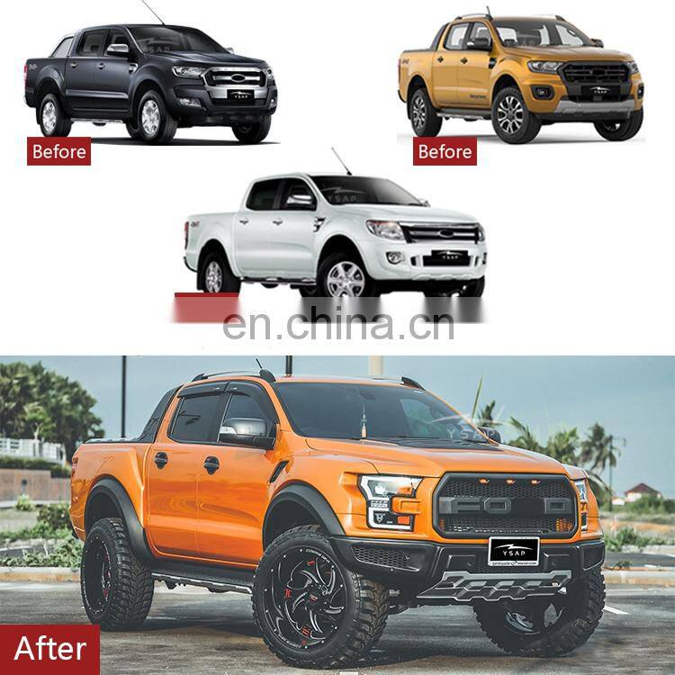 New arrival upgrade body kit facelift tuning kit for ranger T6 T7 T8 upgrade to F150 Raptor kit