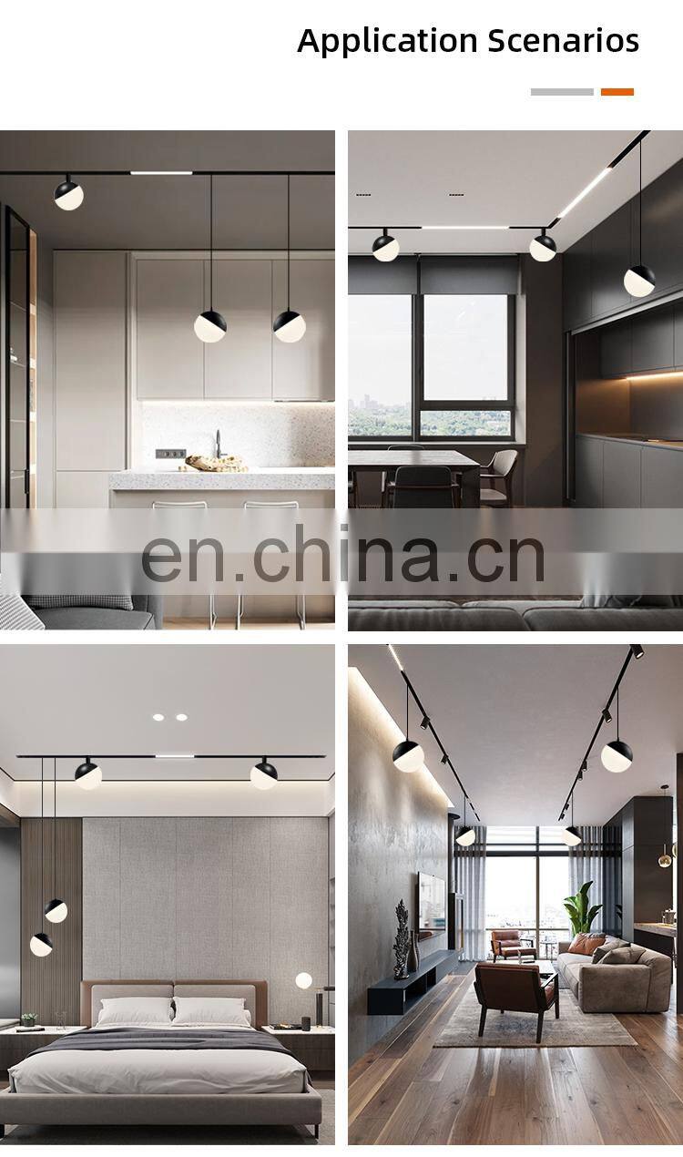 HUAYI Wholesale Modern Pendant Globe Lamp 10watt Kitchen Contemporary Magnetic LED Track Light
