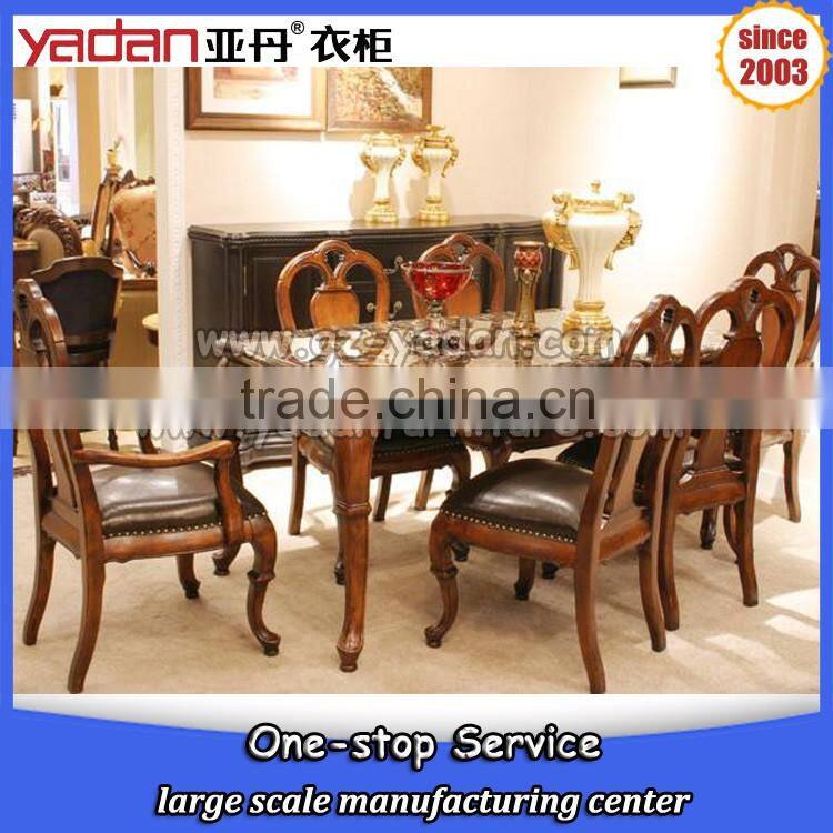 luxury hand carved dining table and chair made in china