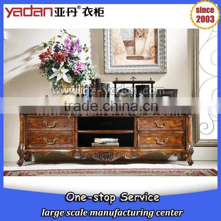 wholesale wood led tv stands, tv cabinet with glass showcase