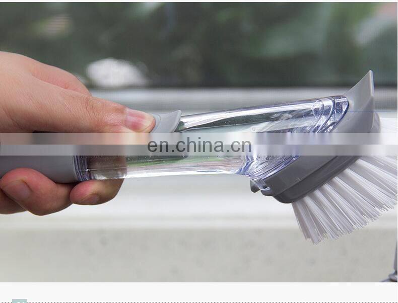 2 in1 Kitchen Cleaning Brush with Removable Brush head Sponge Soap Dispenser Dish Washing Brush Set Kitchen Clean Tools