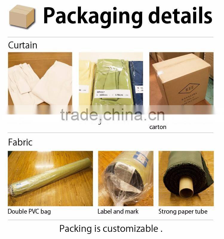 Flame retardant heat reduction continuous curtain fabric made from polyester