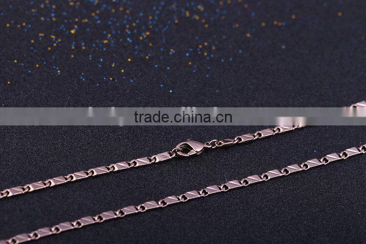 2015 gold jewellery long fashion chain & coffee gold plated link chain